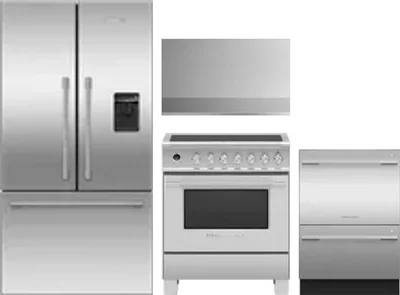 4 Piece Package Includes Refrigerator, Range, Hood And Dishwasher